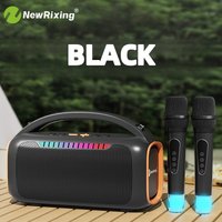 Karaoke machine with 2 mics,portable karaoke system,RBG light,30W,automatic connection when turned on,For BT5.3/USB/TF/AUX