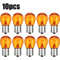 10Pcs/2pcs Car Indicator Light Brake Reverse Lamp Parking Light LED Bulbs 12V 1156 BAU15S PY21W Amber Yellow Halogen Lamp DC
