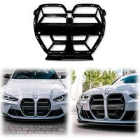 2020 To 2025 For BMW M3 M4 G80 G81 G82 G83 CSL Style CS Model Front Grille Grill Frame Grid Carbon Fibre Look Gloss Black ABS
