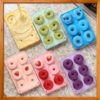 1PC Silicone Donut Mold Baking Utensils Cake Chocolate Round Mold High Temperature Resistant Pudding Macaron Cake Mold Pastry