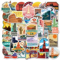 AliExpress NONE 50/100PCS Travel City Landscape Graffiti Stickers Aesthetic Phone Bike Wall Scrapbook Motorcycle Cartoon Sticker for Kids Toys