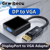 Grwibeou DP to VGA Adapter HD 1080P DisplayPort to VGA Converter DP Male to VGA Female Adapter For Projector DTV TV HDVD Laptop