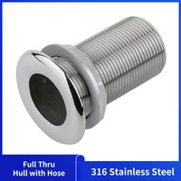 316 Stainless Steel Marine Thru Hull Water Drain Boat Hardware Fitting Accessories Water Outlet Boat Drain Vent for Yacht