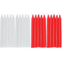 10pcs Unscented Mini Taper Candle Red/White Home Emergency Candles For Christmas Decoration Dinner Wedding Blessing Celebrations