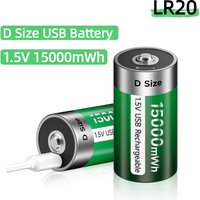 PALO 1,5 V D Rozmiar Akumulator typu C Ładowanie USB LR20 Baterie litowo-jonowe R20 Bateria litowa do grzejnika Kuchenka gazowa