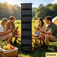 25W-100W Foldable 5V Rainproof USB Solar Charger for Smartphone Power Bank Portable Outdoor Hiking Emergency Power Supply