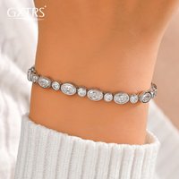 GXTRS Full Moissanite Tennis Bracelets For Women S925 Silver Oval/Round Lab Diamond Gift Chain 18K Plated Fine Jewelry Certified
