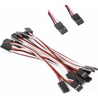 10pcs Servo Extension Cables 100mm 150mm 200mm 300mm 500mm, Male to Male for JR Plug Servo Extension Wire