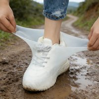 Reusable Silicone Waterproof Rain Shoe Covers Non-Slip Rubber Overshoes for Outdoor Rainy Day Protection