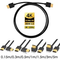 HDMI Cable 4K HDMI 2.0 Cable HDMI 90/270 Degree Angle Adapter for Apple TV PS4 Splitter Video Audio 90 Degree HDMI Cable 1m 3m 5
