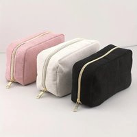 Simple Large Capacity Pencil Case Corduroy Material Multifunctional School Supplies Pencil Pouch Office Supplies Stationery