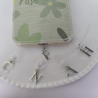 1 Piece Metal Letter Phone Dust Plug, English Letters from N to Z Available, Dedicated for Type-C Interface, Personalized Phone Decoration, Practical Digital Accessory