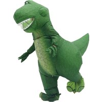 Green Dinosaur Inflatable Costume Mascot Parade Adult Character Cosplay Animal Birthday Halloween Party Event Set