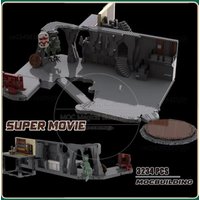 Super Movie Animated Series MOC Building Blocks Batmobile Parking Pad DIY Assembly Technology Bricks Collection Model Toys Gifts
