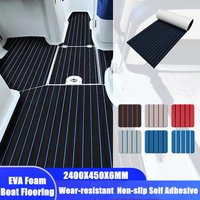 2400x450x6mm Self-Adhesive EVA Foam Marine Boat Yacht Flooring Faux Teak Decking Sheet Pad Boat Decking Decor Mat