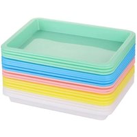 2pcs Plastic Tray - Storage Organizer for Creative Play, Sand, Crafts, Painting Essentials, Storage Bins for Home Organization