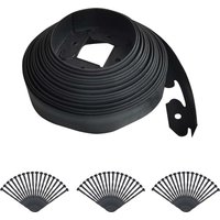Lawn Garden Edging Border with 30pcs Ground Stakes 33ft/10m Garden Borders Landscape Edging Mini Plastic Fence for Flower Beds