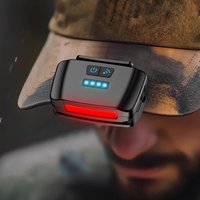 1/2PC Intelligent Charging Induction Headlamp Fishing Hat Clip Light Outdoor Red Light Headlamp Charging Portable Hat Clip Light