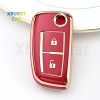 2 Buttons TPU Car Folding Key Case Cover for Nissan X-Trail Juke F15 Rogue Qashqai J11 Tiida Murano Maxima Quest Shell Protector