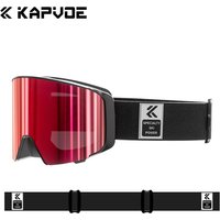 AliExpress kapvoe Kapvoe Snow Goggles Women Anti-Fog Ski Goggles Snowboarding Snow Skiing Mask Men Lens Kit UV400 Snowmobile Glasses Motorcycle