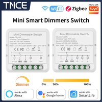 TNCE Tuya wifi Dimmer ZigBee Module Supports 2 Way Control LED Lights Dimmable Switch Work with smart life app Alexa Google Home
