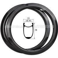 20 Inch Bike Rims Carbon 38mm Depth x 25mm Width Bicycle Rim 20 451 1-3/8 Rim/ V Brake Clincher 28 Holes Wheel 451 BMX Racing