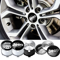 4pcs 56mm Car Wheel Center Hub Stickers 60mm Tire Center Hub Caps For JEEP Grand Cherokee Wrangler Renegade Compass Accessories