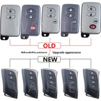 Upgrade Car Key Fob Case Shell Housing for Toyota Land Cruiser Prado Avensis IQ Corolla Prius Highlander Yaris Alpha Aqua Auris
