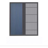 2 in 1 Day & Night Honeycomb Blinds with Pleated Mosquito Net for Sliding Doors - Blackout & Insect Proof Shades