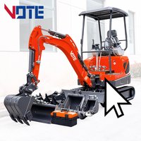 Fast Delivery Epa Engine Mini Excavator 2 Ton 1.8 Ton New Crawler Excavator Crawler Digger Wheel Mini Escavatore Bagger