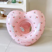 1Pcs Cherry Swim Ring Inflatable Pool Float Swim Tube With Handle Summer Water Beach Pool Floating Toys