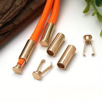 10Pcs Heavy Duty Metal Cord Locks Adjustable Rope End Clips Firm Fastening Buckles Durable Cord Stoppers Bags Cables DIY Craft