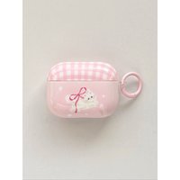 Cartoon Cute Pink Check Plaid Kawaii Bow Cat Star Pattern Protective Earphone Case Suitable for AirPods Pro3 Pro2 1 2 3 4 Pro