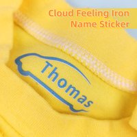 Custom Clothes Ironing Name Sticker Personalized Washable Stickers Heat Transfer Labels on Fabric Clothing Babysuit Tags