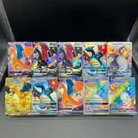 Anime PTCG Battle Collection Card DIY Heterochrome Charizard GX PROMO D 103/S-P Japanese Refraction Color Flash Card Gifts Toy