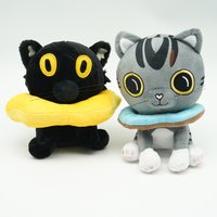 YanQing New Cute Soft 20cm Ralph and Bella Plushie Stuffed Cartoon Cat Plush Home Comfort Pillow Cushion Gift Doll Kids Girls