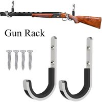 1 Pair Gun Rack Storage Rifles Shotgun Hooks Wall Mount Hangers for Any Rifles Shotguns Archery Bow with Soft Padding and Heavy