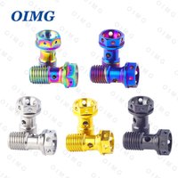 M10 Titanium Banjo Bolt Brake Hose Screw Bleed Nipple Caliper Oil Drain Screw for Motorcycle Brake Caliper Single Hole Bolt