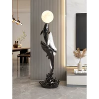 Modern Home Decor Animal Figurine Whale Sculpture Living Room Entrance Ornaments Accessories Resin Crafts Nordic Room Decoration