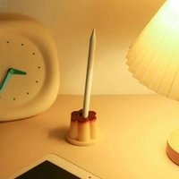 1PC Cute Pudding Pen Holder Creative Desktop Ornament Birthday Gift for Girls Heart-Shaped Small Desk Accessory