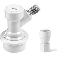 Homebrew Ball Lock Disconnect with Push-fit Fitting,3/8'' Push-in Quick Joint Beer Keg Dispenser Simple Connector