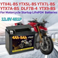 12.8V 4S1P LiFePO4 Battery YTX4L-BS YTXSL-BS YTX7L-BS YTX7A-BS DLF7B-4 YTX9-BS for Motorcycle Startup Rechargeable Batteries