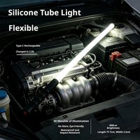 Bendable Silicone LED Work Light 800lm – Portable Rechargeable Inspection Lamp, Type-C, Waterproof for Auto Repair & Home