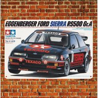 Metal Poster Car Scale Model Tin Sign Plaque Tamiya Sierra Rs500 Boxart-Aluminum