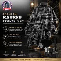 Professional Barber's Tools 3/8-Piece Set Hair Cutting Cape Neck Duster Hair Brush–Premium Salon Haircut Styling Accessories