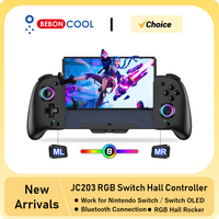 BEBONCOOL JC204 RGB Controller for Switch/OLED 6-Axis 1000mAh Gamepad - Card Case Organiser for Open World Adventure