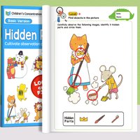 Find Hidden Pictures Matching Game Montessori Kids Visual Tracking Concentration Trainting Early Educational Books Preschool Toy