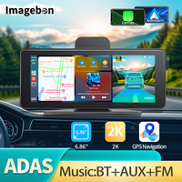 Imagebon H686 Pro 6.86" ADAS Bezprzewodowy CarPlay & Android Auto Kamera samochodowa AUX Bluetooth FM Nawigacja GPS Kamera w lusterku wstecznym