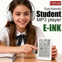 FAMUE BF07 E-Ink MP3 Player 2.7" Display Mini E-Book Reader No Blue Light Eye Protection Bluetooth 5.4 FM Radio Music Sport 64G