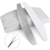 Disposable Grey EVA Sandpaper Refill Sheets 100/180/240 Grit 50/100Pcs Self-Adhesive Replacement Pad with Metal Nail File Handle